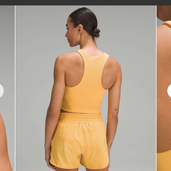 Lululemon Wunder Train Racerback Tank Built-in Bra Size 4 Small Mango Dream - Picture 3 of 7